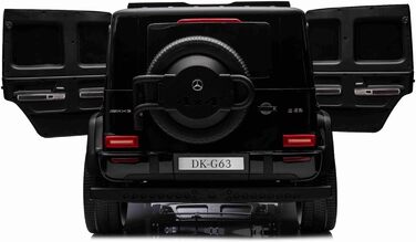 Дитячий електромобіль 4х4 12V 2-місний Mercedes AMG G63 G Class, чорний, MP3 плеєр з USB/AUX входом, акумулятор 12V14Ah, підвіска