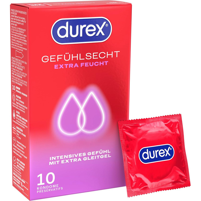 Презервативи Durex Real Feel Extra Wet, тонкі, 10 шт
