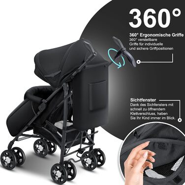 Коляска City-Pro Buggy Дитяча коляска Складна прогулянкова коляска Спортивна коляска Складається на 360 6-дюймові колеса В комплек