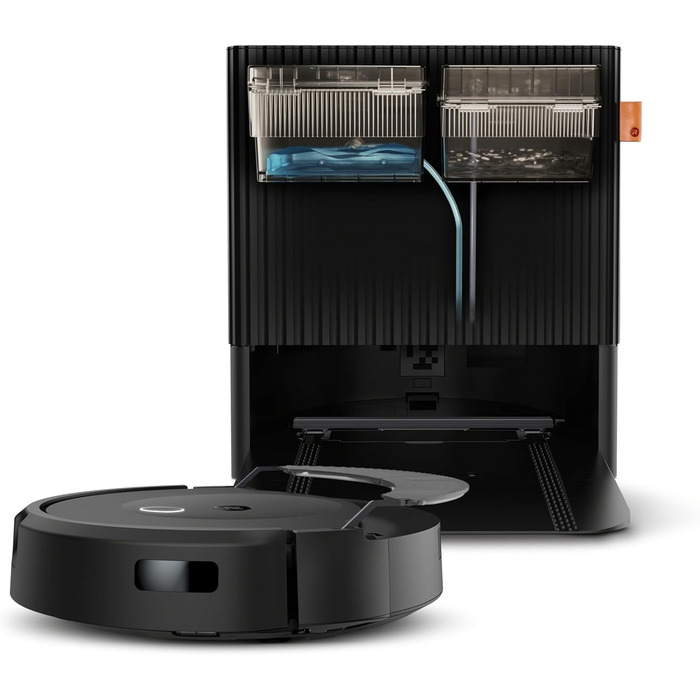 Робот-пилосос 2-в-1 зі станцією - самоочищення/заповнення та очищення швабри - мапує та запам'ятовує навколишнє середовище - розпі