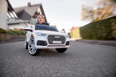 Електромобіль Playtastic Audi Q5 дитячий, до 7 км/год, на дистанційному управлінні, MP3, білий (дитячий автомобіль на дистанційном