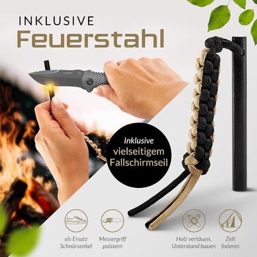 Складаний ніж BERGKVIST K20 (дворучний) з дерев'яним руків'ям та титаном - носіння дозволено - кишеньковий ніж 3-в-1 зі склом, різ