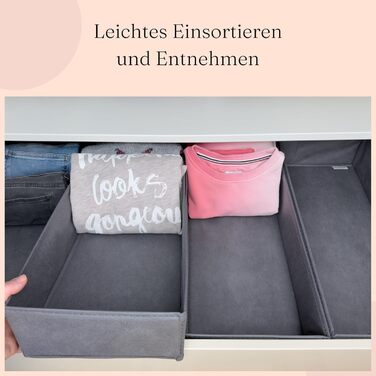 Точний (підходить для шухляди Ikea Pax 100 см), органайзер для шухляд Pax, стабільний розмір, органайзер для гардеробу, система зберігання в гардеробі, сірий, 52x22x11 см, комплект з 4 шт.