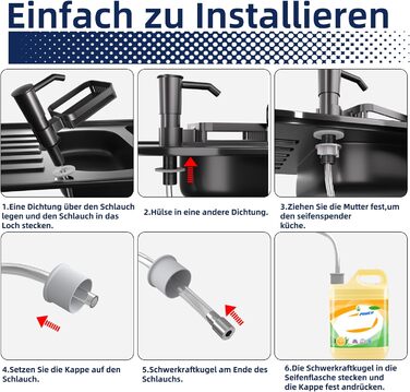 Пластиковий дозатор мила кухонний,Дозатор мила кухонний,Дозатор рідини для миття посуду кухонний,Дозатор мила вбудований в дозатор