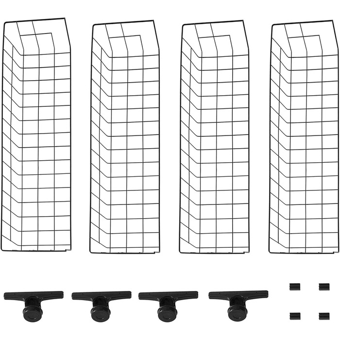 Набір із 2 металевих кошиків SoBuy для телескопічної гардеробної системи кошики для вішалки для одягу та карниза FRG34-P02