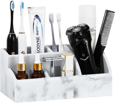 Тримач для зубних щіток Luxspire, 5 відділень Електричний тримач для зубних щіток Стакан для зубних щіток Організатор для зубних щ