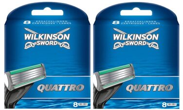 Клинки Wilkinson Sword 7007095E Quattro Plus, 16 шт.