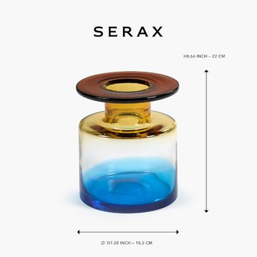 Ваза Serax Wind & Fire Vase Small Blue and Amber