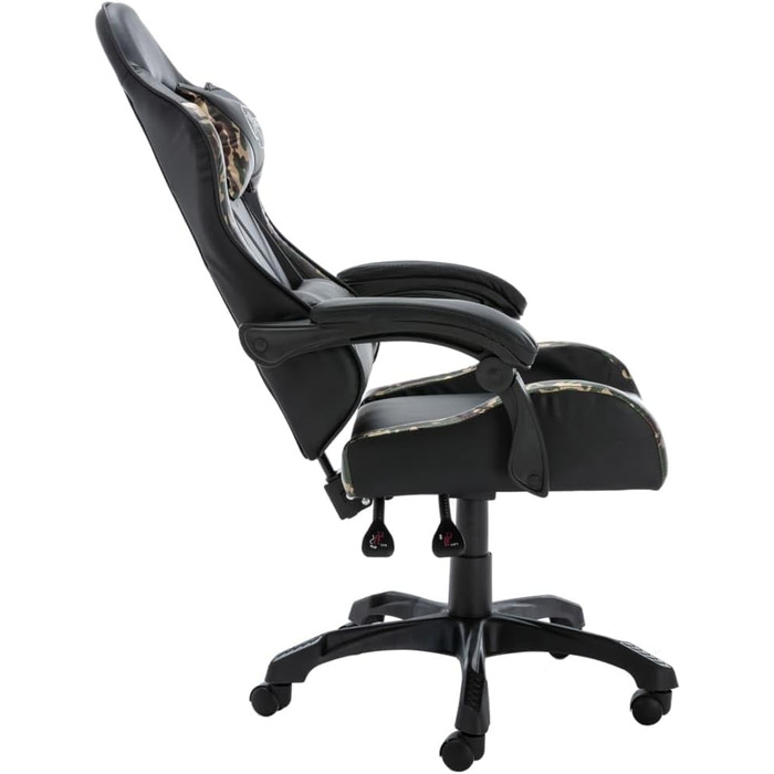 Ігрове крісло LAPOOH, Ігрове крісло, Робоче крісло, Комп&39ютерне крісло, Офісне крісло, Чорний та камуфляжний штучна шкіра