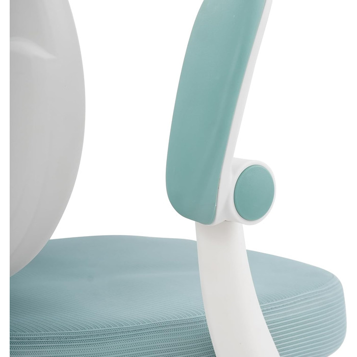 Дитячий письмовий стілець з регулюванням висоти, регульованими підлокітниками, обертовий стілець/підлітковий стілець з підставкою для ніг, регульований письмовий стілець для дітей віком 6-18 років (світло-зелений)