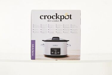 Цифрова мультиварка Crock-Pot з відкидною кришкою Регульований час приготування 3,5 літра (3-4 людини) Гриби та хром CSC060X