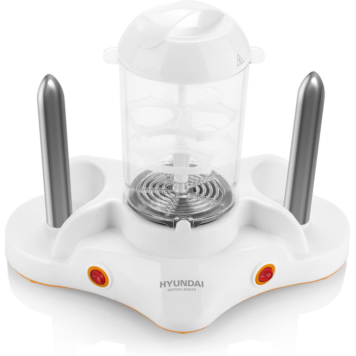 Виробник хот-догів HYUNDAI HDM 120 i 1-12 сосиски i 1-6 яєць i кукурудза в качанах сумісна i 2 стійки для підігріву булочок i маленький помічник для віденських, яєць і кукурудзи