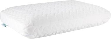 Подушка з піни з ефектом пам&39яті - ортопедична подушка для підтримки шиї. Матеріал високої щільності краще знімає тиск на шию. Ергономічна подушка зі знімним чохлом, який можна прати. Біло-сірий колір.