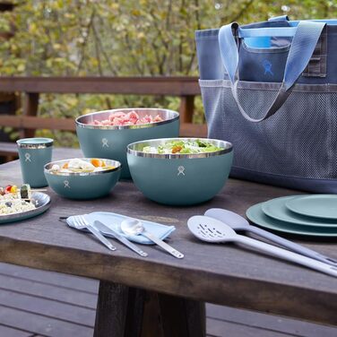 Ізольована миска для сервірування на відкритому повітрі Hydro Flask - Контейнер для їжі з нержавіючої сталі з кришкою - Camping Kitchen Essentials 3 Qt Surf Blue Surf 3 Qt 3 Qt