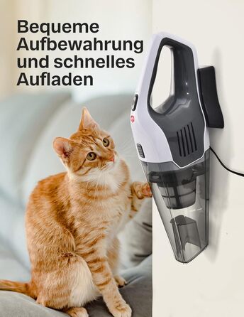 Ручний пилосос, потужний, портативний, легкий, бездротовий ручний пилосос з тривалістю роботи 25-30 хвилин, акумуляторною батареєю