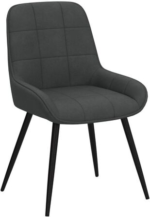 Обідні стільці WOLTU, Комплект з 2 шт. , М&39які оксамитові стільці, М&39які кухонні стільці, Акцентні стільці для вітальні, спальні, кухні, Ергономічні стільці зі спинкою, Темно-сірий, BH331dgr-2 Темно-сірий оксамит