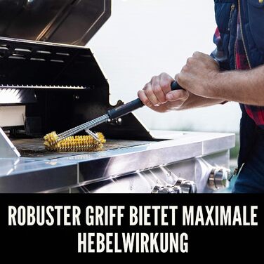 Щітка для гриля Grillaholics Essentials з латуні м'яка латуна для безпечного очищення порцелянових та керамічних решіток