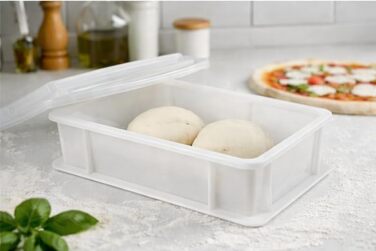 Коробка для тіста для піци 1 кришка - мала версія для менших холодильників 3212 см Зроблено в Італії Коробка для розстойки, форма для тіста для піци Коробка для тіста для кульок тіста для піци, контейнер для тіста для піци, 1