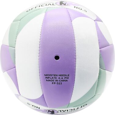 Волейбольний м&39яч розміру 5 з насосом, м&39який шкіряний пляжний волейбольний м&39яч для гри на вулиці та в приміщенні, волейбольний подарунок для дівчаток, підлітків, молоді та дорослих, фіолетовий
