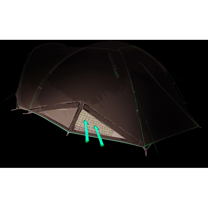 Намет чотиримісний High Peak Nevada 4.1 Deep Forest (10352)