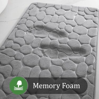 Комплект килимків для ванної, 4 предмети, килимок для ванної, нековзний, можна прати, килимок для ванної з піни з ефектом пам&39яті, комплект килимків для ванної, комплект для ванної з 4 предметів (темно-сірий)