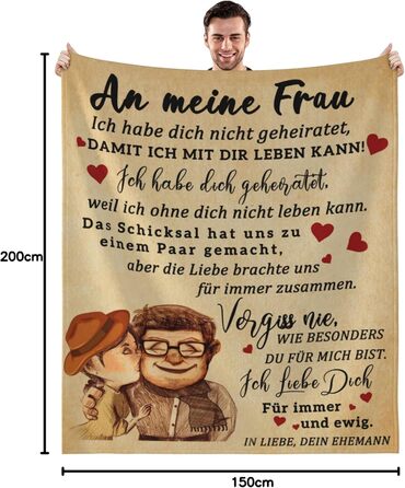 Сміливі та зухвалі подарунки на річницю весілля для жінок, м&39яка ковдра для моєї дружини, подарунок на день народження, ідеї весільних подарунків, пухнаста флісова ковдра 150x200 см, подарунки для жінок 02 150x200 см
