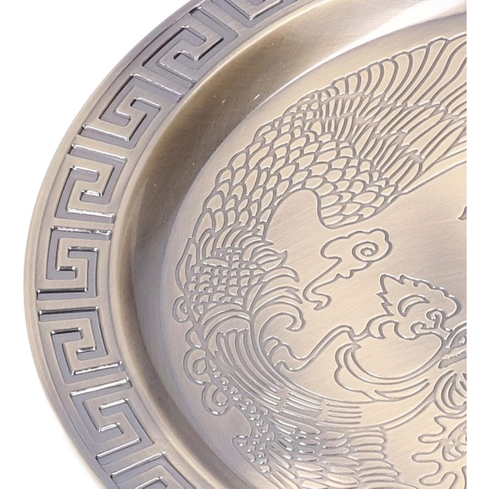 Ренґю Чайний Сервіз, Вишуканий Марокканський Вінтажний Набір для Чаювання з Металу на 4 Особи з Чашками та Блюдцями, Розкішний Рельєфний Візерунок для Декору Столу, Подарунок