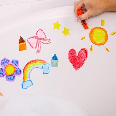 Олівці для ванни Baff 10 кольорів для малювання у ванні, висувні стержні, змиваються, розчиняються у воді, розвивають креативність та моторику, по 10г, від 3 років
