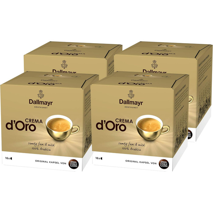 Кава, Кавові капсули, Упаковка з 4 шт. , 4 x 16 капсул, 39Oro