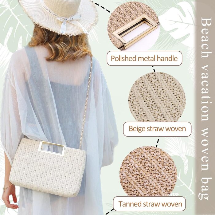 Жіноча сумка-клатч Milisente, елегантна вечірня сумка з ручкою, сумка через плече для весілля, солом&39яно-засмагла