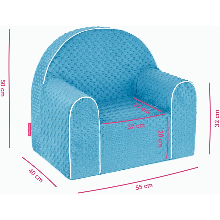 Дитяче крісло від 2 років - Дитяче крісло - Дитяче крісло зі знімним та пральним чохлом - Міні-диван для дівчаток та хлопчиків - Зручне маленьке крісло для дитячих кімнат - Синє