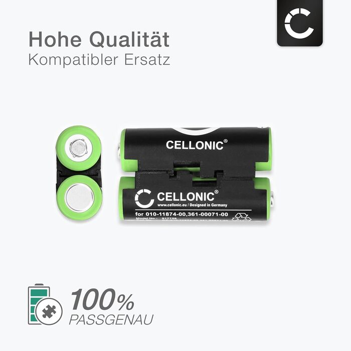 Акумулятор для навігації CELLONIC, сумісний з Garmin Oregon 700, 600, 750t, 650, 600t (2000 мАг, 2,4 В), 3 шт., упаковка 3 шт. 2000 мАг