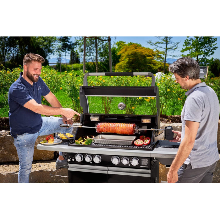 Універсальна піддон-чаша RSLE Barbecue Pro з нержавіючої сталі 18/10 для маринування та подачі, піддон для газових та вугільних грилів, підходить для посудомийки, сріблястий, 41.5 x 22.5 x 4.7 см
