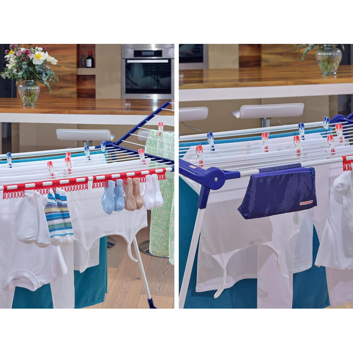 Підлогова сушильна машина Leifheit Pegasus 180 Solid Plus зі стійкою підставкою, сушильна машина для довгого прання, крилата сушил