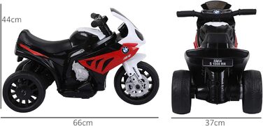 Електричний дитячий мотоцикл Дитячий транспортний засіб Електричний триколісний велосипед з акумулятором Червоний ПП сталь 66 x 37