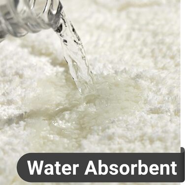 Килимок для ванної кімнати DEXDE, 61 x 183 см, надзвичайно довгий, нековзний, можна прати в пральній машині, килимки для ванної, килим, кремово-білий, м&39які килимки для підлоги, ванни та душу, аксесуари для домашнього декору 61 x 183 см (прямокутний) бі