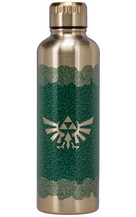 Офіційно ліцензована металева пляшка для води Paladone Tears of the Kingdom Zelda, декор та подарунок для фанатів геймерів, аксесуар для ігрового столу для всіх вікових груп, колекційний посуд для напоїв.