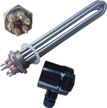 Електричний нагрівальний елемент 400 В з кришкою та захистом від натягу кабелю 3 кВт - 4,5 кВт - 6 кВт - 9 кВт - 12 кВт (6 кВт (3x2 кВт))