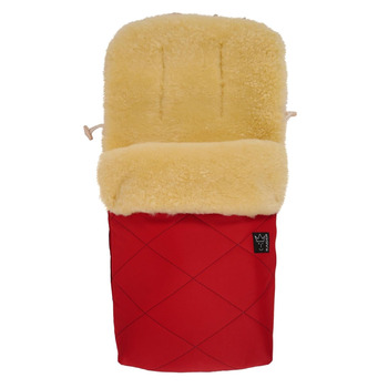 Муфта для ніг з натуральної овчини, червона