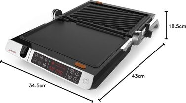 Барбекю Advanced Control - Настільний гриль XXL зі знімною пластиною - електричний 2,000 Вт, 816 см Зона контакту - з антипригарним покриттям, можна мити в посудомийній машині