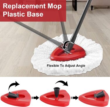 Запасна головка та база для швабри Spin Mop Запасна головка та база сумісна з Ocedar та Vileda EasyWring 2-в-1 Turbo Mop Мікрофібр