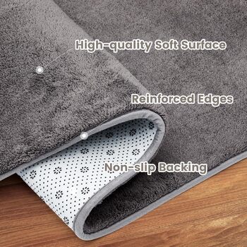 Килимок-доріжка, пухнастий короткий ворс, килим для вітальні, однотонний, для передпокою, сучасний, м&39які килими для приліжкової кімнати, килимок/декор/спальня/дитяча кімната, 80x150 см, темно-сірий, прямокутний, 80 x 150 см (прямокутний)