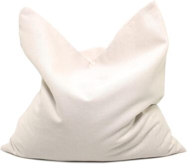 Подушка GIRAFFENLAND з органічного лушпиння спельти 40x40 см, саржева бавовна кремово-білого кольору, з органічним лушпинням спельти, прямий наповнювач