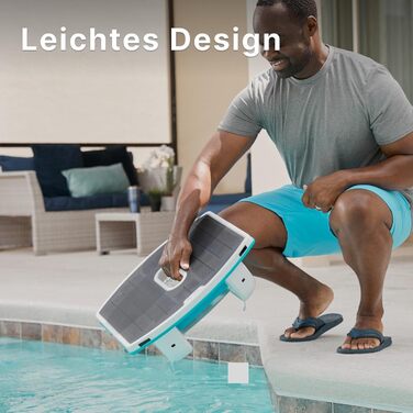 Автоматичний скімер для басейну Dolphin Skimmi з Bluetooth очищення поверхні води за допомогою інтелектуальних датчиків, зарядка від сонячної батареї