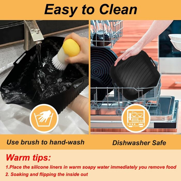 Силіконова форма для фритюрниці BYKITCHEN для фритюрниці Philips XL/Ninja Speedi ON400EU/COSORI 5.5 л /6 л/Ninja Max Pro 6.2 л, аксесуари для фритюрниці, силіконова форма для випічки аерофритюрниці замість паперу для випічки