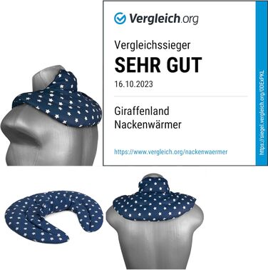 Подушка для шиї зі стійкою, зоряно-блакитна - подушка для шиї з вишневих кісточок - грілка для шиї - Дуже затишна грілка для шиї з вишневих кісточок