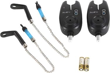 Набір для лову коропа - Повний комплект рибальського спорядження для коропових рибалок - Вудка, котушка, сигналізатор клювання, свінгер та багато іншого - Високоякісний набір для початківців та експертів - У комплекті стандартний кейс на 2 вудки