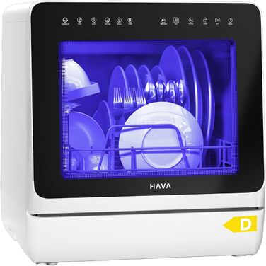 Настільна посудомийна машина з 8 програмами, блокуванням від дітей і відкладеним стартом