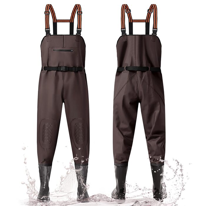 Водонепроникні вейдерси Simsky з черевиками, регульованими ремінцями, дихаючі, для риболовлі та будівництва, розмір 44