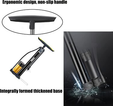 Велосипедний насос високого тиску SZSHIMAO, 160 PSI з клапанами Presta та Schrader, велосипедний повітряний насос з голкою для м&39ячового насоса для велосипедів та баскетбольних м&39ячів, з лічильником Gold